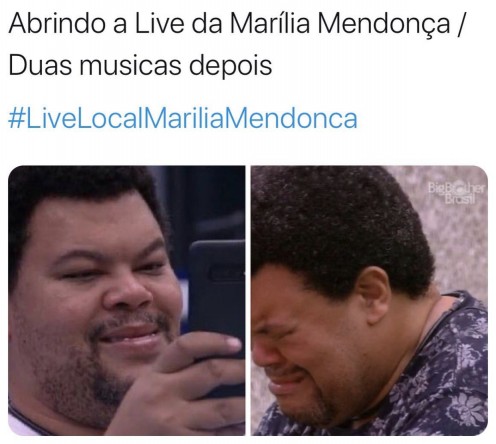 Live Marília Mendonça - Imagem Engraçadas para Redes Sociais