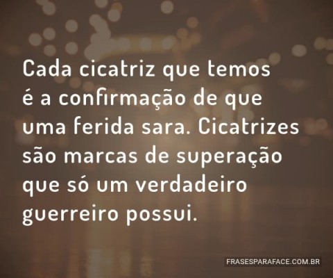 Meu ZapZap - Imagens Cada cicatriz - Reflexão para