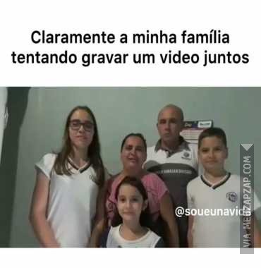 Minha família  - Vídeo  Engraçados para Redes Sociais