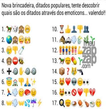 Ditados populares em emoticons