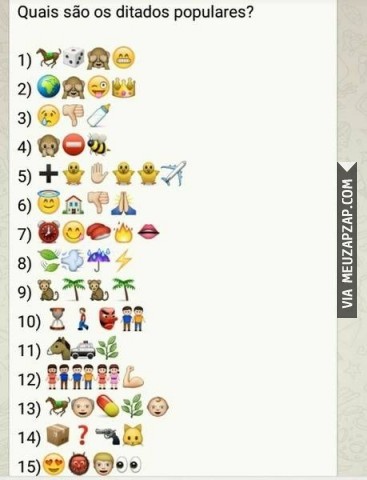 Ditados populares em emoticons