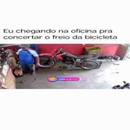 Eu chegando na oficina para conserto o freio da bicicleta - Vídeo  Engraçados para Redes Sociais