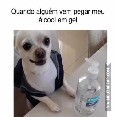 Quando alguém vem pegar meu álcool gel  - Vídeo  Engraçados para Redes Sociais