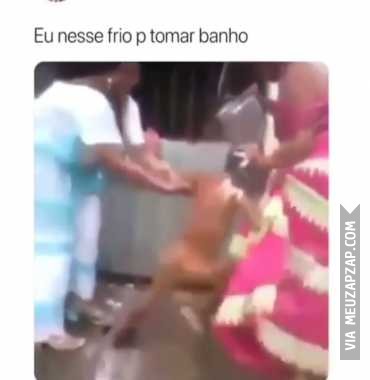 Tomando banho no frio - Vídeo  Engraçados para Redes Sociais