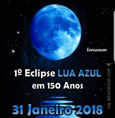 Eclipse azul 31 jan - Vídeo  Saudações para Redes Sociais