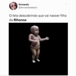 O feto descobrindo que vai ser filho da Rihanna - Vídeo  Engraçados para Redes Sociais